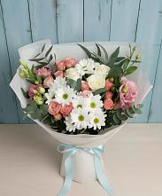 Букет цветов из:  Розы, Лизиантусы и Хризантемы в Прохладном