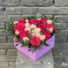 Цветочная композиция из Розы в коробке в Прохладном