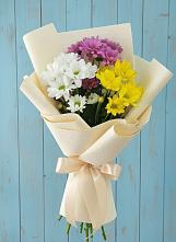 Букет цветов из:  Хризантемы #REPLACE_PRED# Прохладном