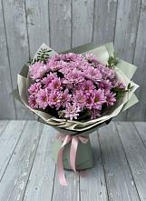 Букет цветов из:  Хризантемы #REPLACE_PRED# Прохладном