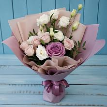 Букет цветов из:  Розы и Лизиантусы #REPLACE_PRED# Прохладном