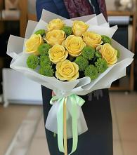 Букет цветов из:  Хризантемы и Розы в Прохладном