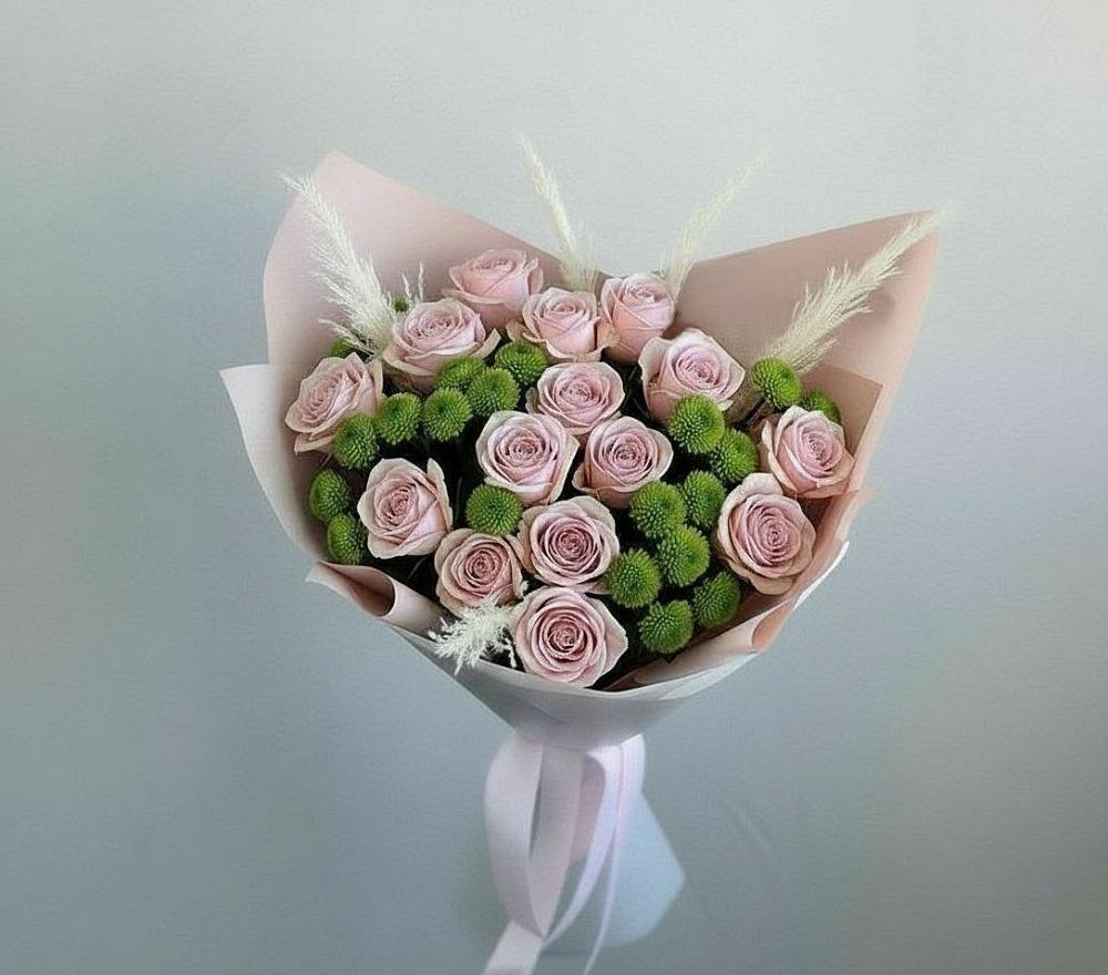 Букет цветов из: Розы и Хризантемы в Прохладном