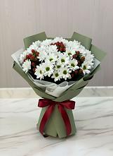 Букет цветов из:  Хризантемы #REPLACE_PRED# Прохладном