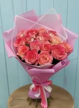 Букет 15 Розовых роз Равель в Прохладном