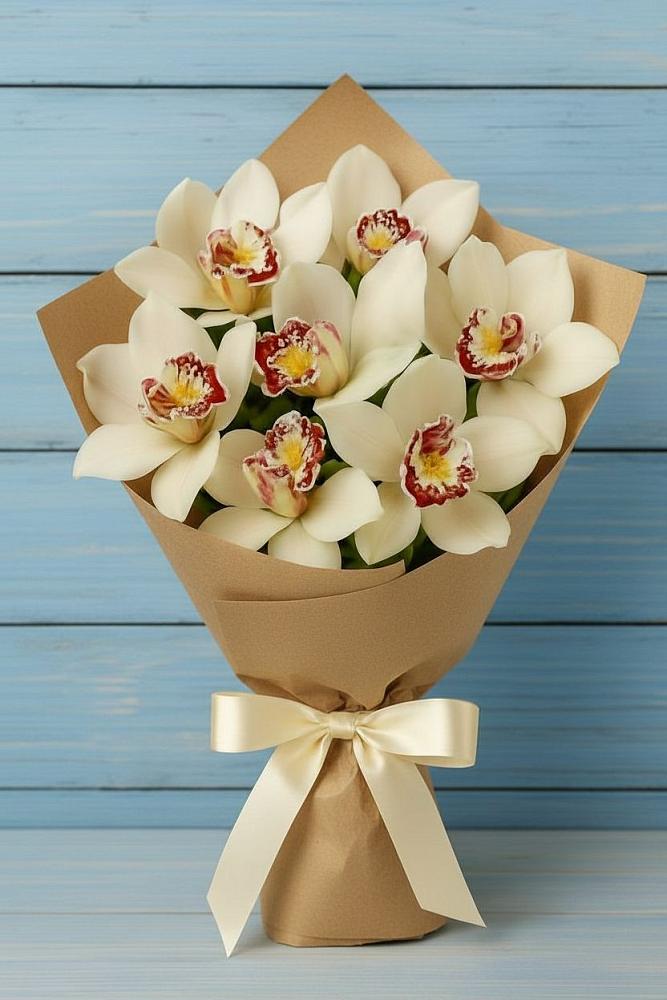 Букет цветов из: Орхидеи и Розы в Прохладном