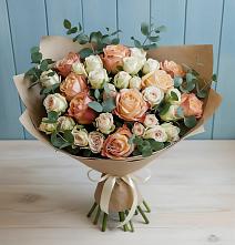 Букет цветов из:  Альстромерии и Розы в Прохладном